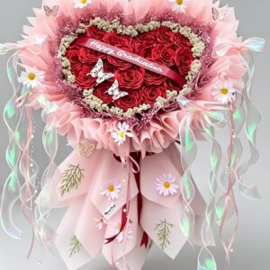 Buket Artificial Heart Graduation LED (Jumbo)